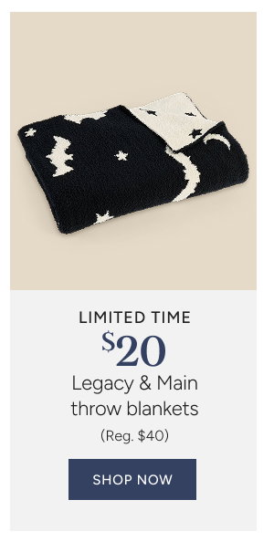 Legacy & Main Throw Blankets $20 (reg. $40)