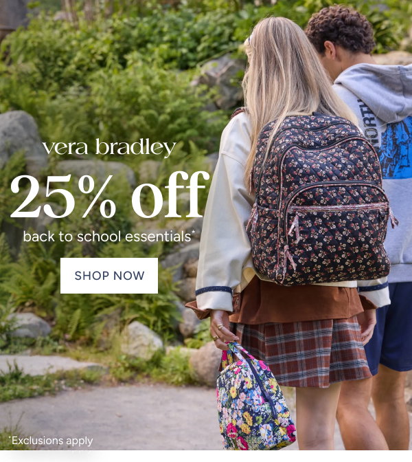 Vera Bradley 25% off Back to School Essentials*