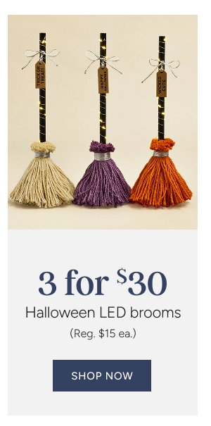 Halloween LED Broom Decor Special Price 3 for $30 (reg. $15 ea)