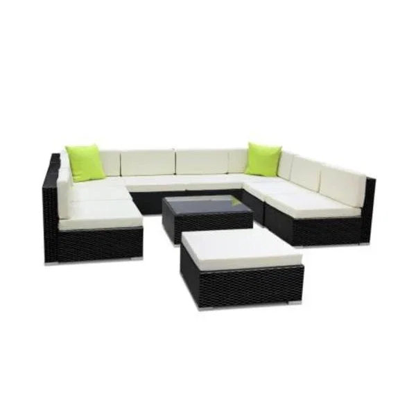 Gardeon 10 Piece Outdoor Furniture Set With Storage Cover