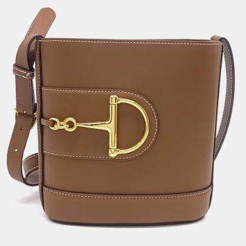 73 Brown Leather Small Bucket 