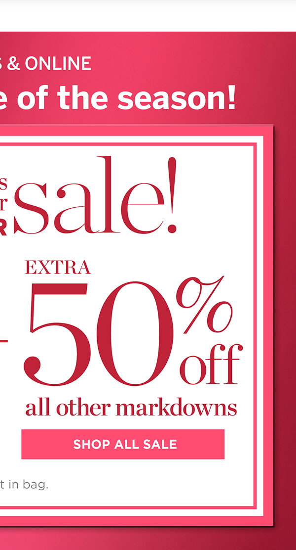 Plus, extra 50% off all other markdowns | Shop All Sale