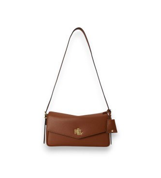 Bolso Farrah mediano de piel de napa marrón