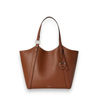 Bolso tote Tasha grande de piel de napa marrón