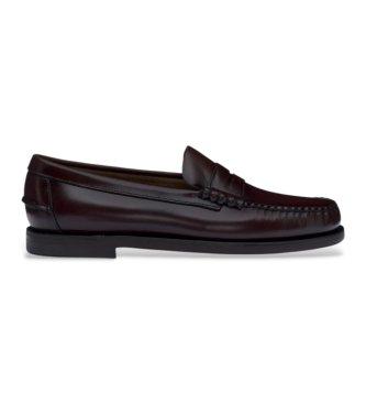 Mocasines de Piel Classic Dan marrón burdeos