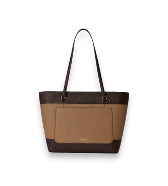 Bolso tote Karly mediano de piel beige