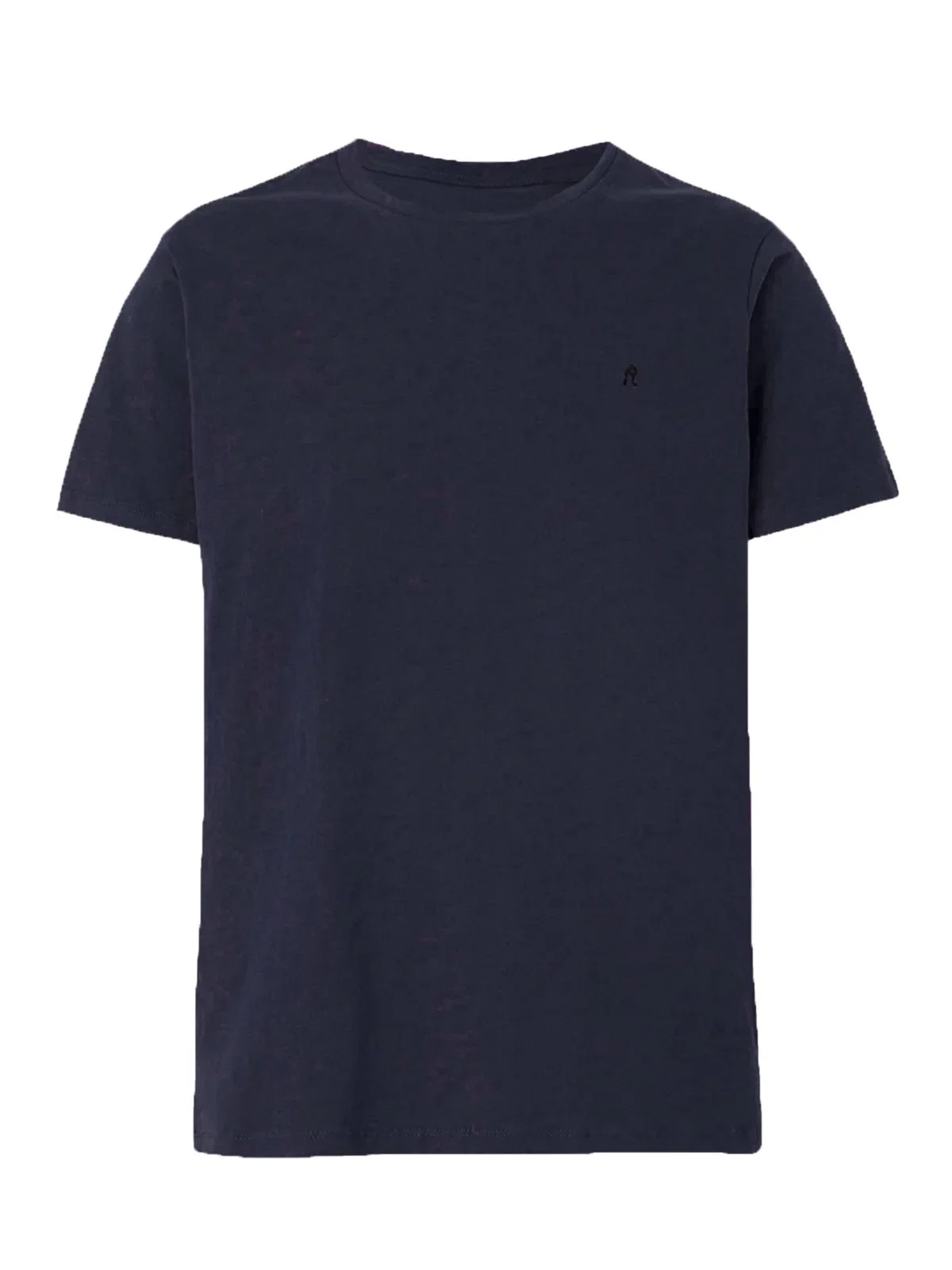 Solid-colored cotton T-shirt with crew neck