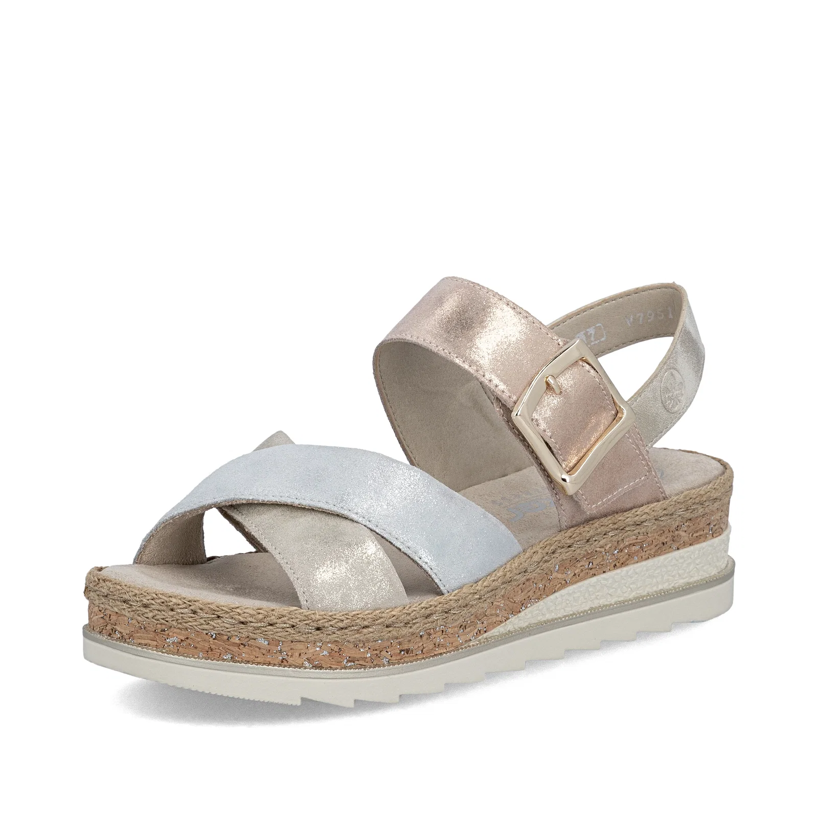 Image of Rieker Women's Wedge Sandal - Metallic | V7951-90