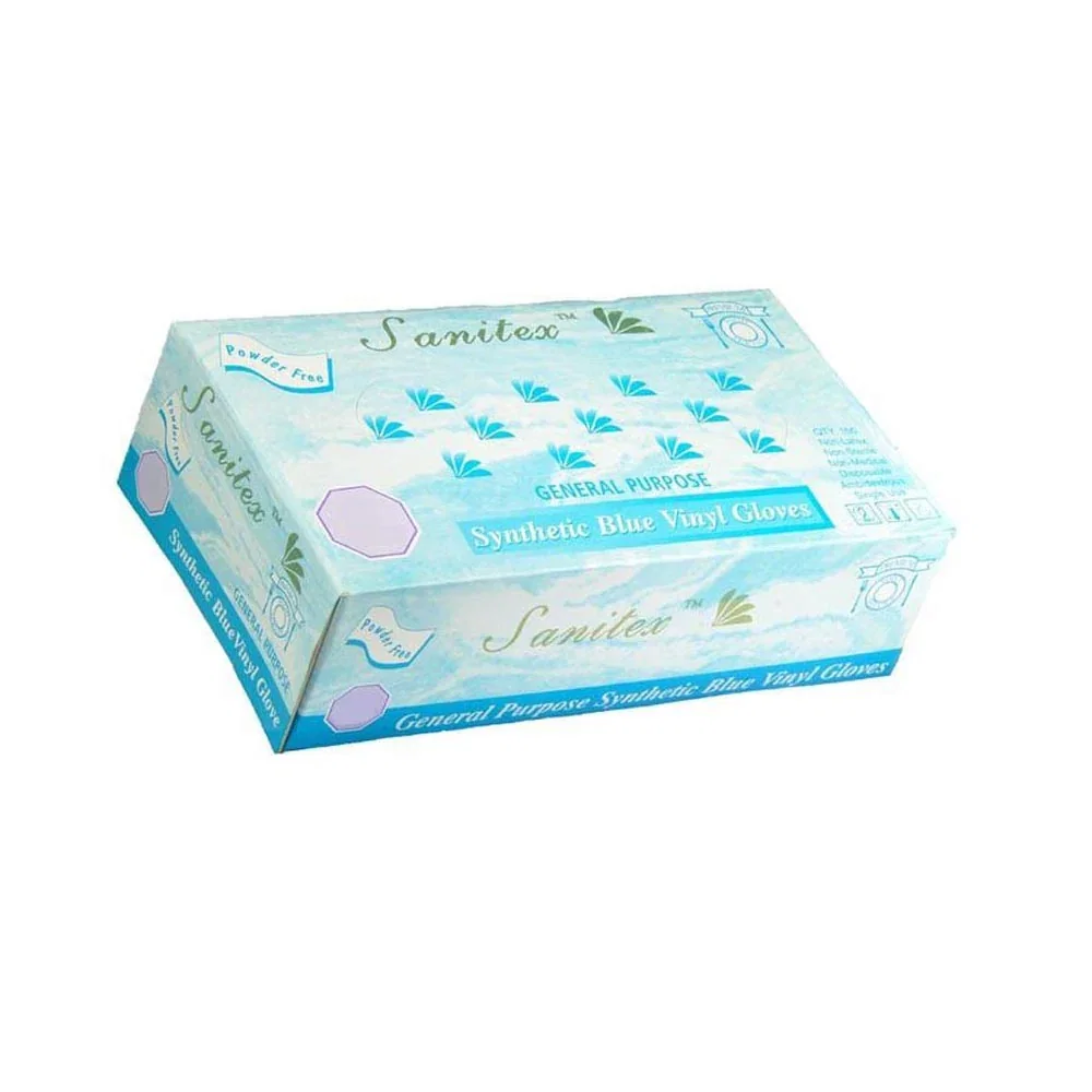 Image of Sanitex - Blue Vinyl Powder-free Glove - Box