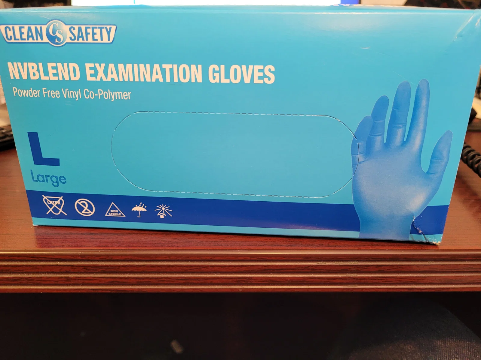 Image of Clean Safety 6 mil Blue Exam Nitrile and Vinyl Blend (Vitrile)