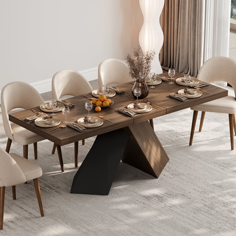 Farmhouse 63"–79" Extendable Rectangular Walnut Dining Table, Seats 4–6
