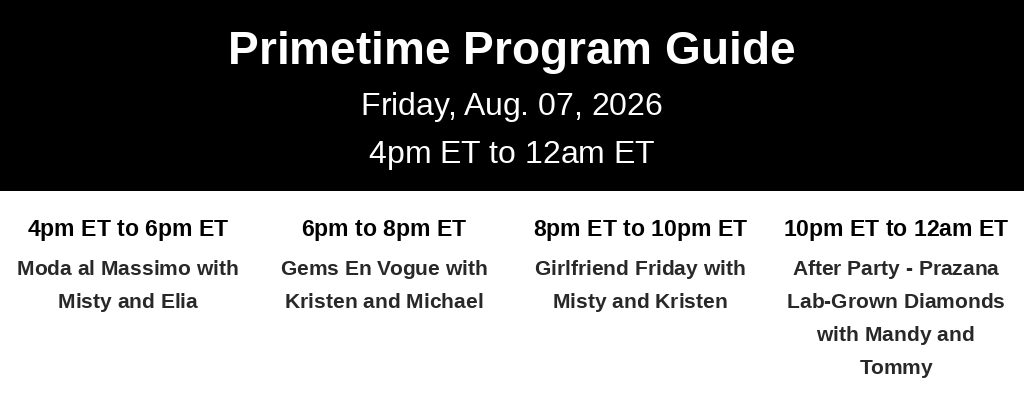 Primetime Program Guide