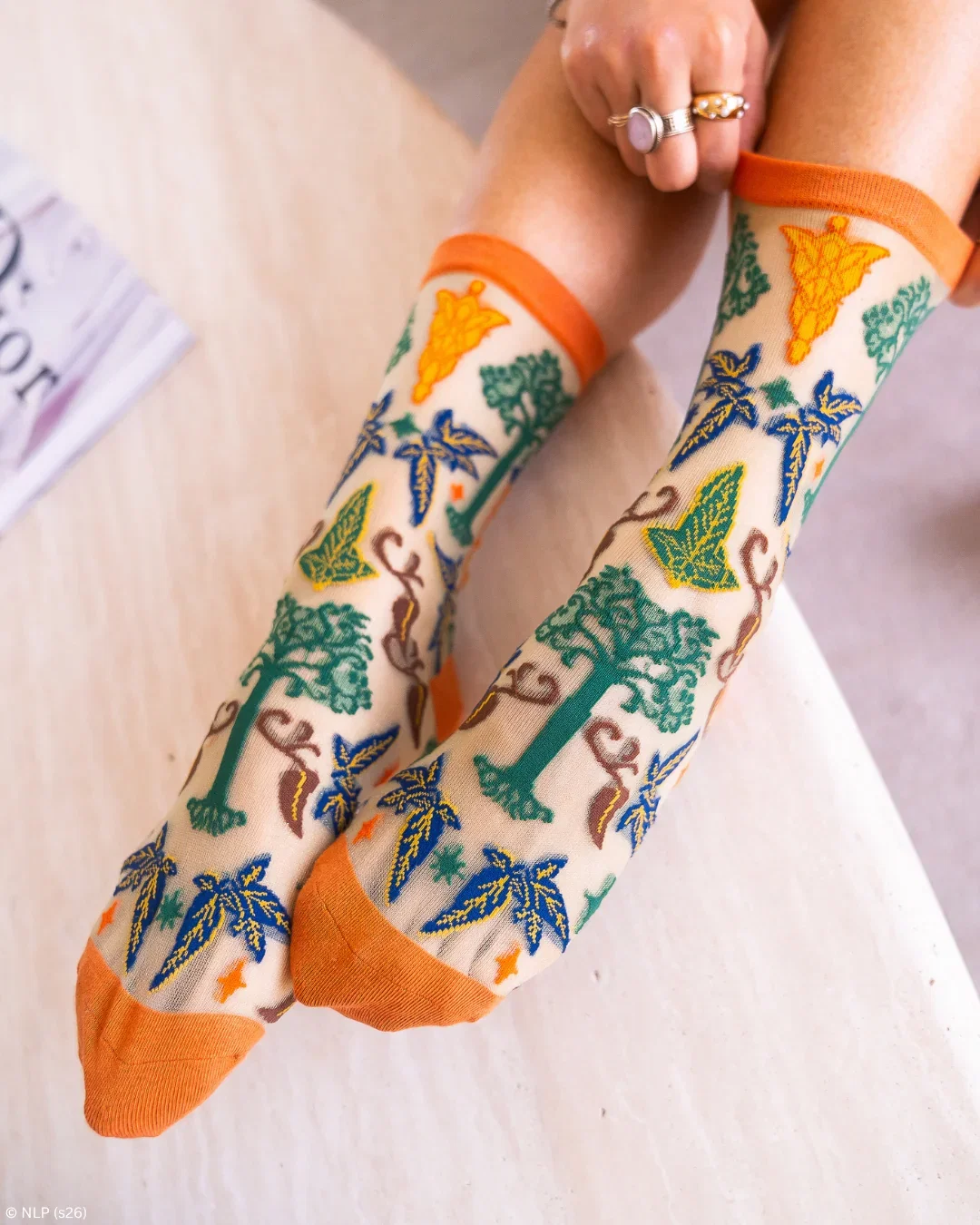 Image of The Lord of the Rings™ Elegant Icons Shimmer Sheer Crew Sock