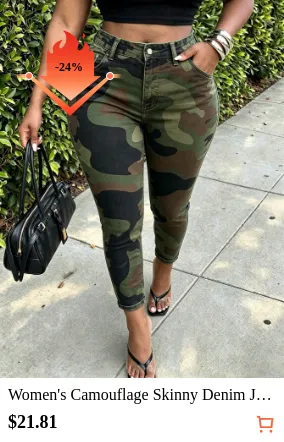 Women s Camouflage Skinny Denim...
