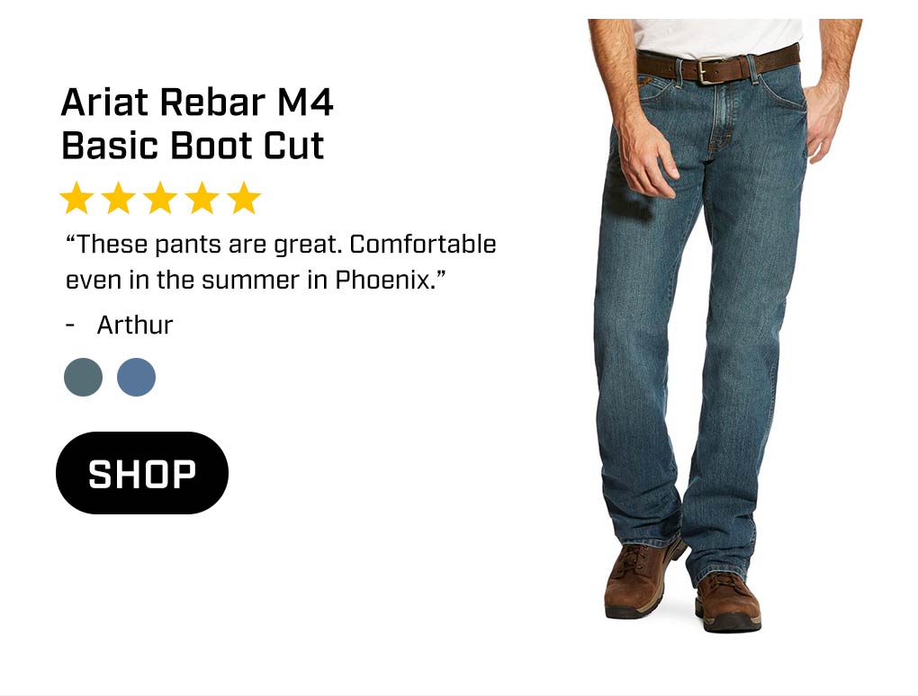 Ariat Rebar M4 Relaxed Durastretch Basic Boot Cut
