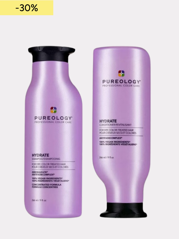 Pureology Hydrate Shampoo and Conditioner Moisturising Bundle for Dry Hair, Sulphate Free for a Gentle Cleanse