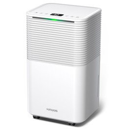 HUMILABS 12L Dehumidifier, 2L Water Tank, 24H Timer, 3 Modes, Auto/Manual Drainage, LED Touch Screen, Low Noise