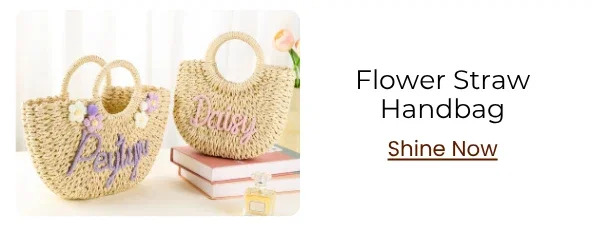 Flower Straw Handbag