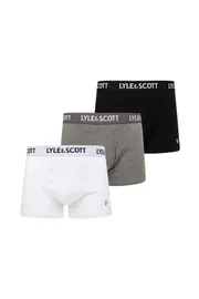 Barclay 3 Pack Core Trunks Black Grey Marl Bright White