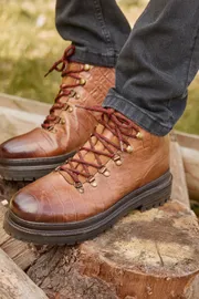 Rugged Track Leather Boots
