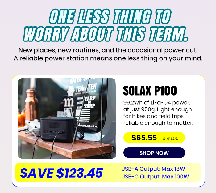 SOLAX P100 Power Bank | 100W 99.2Wh