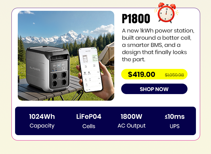 P1800 Portable Power Station 1024Wh | 1800W