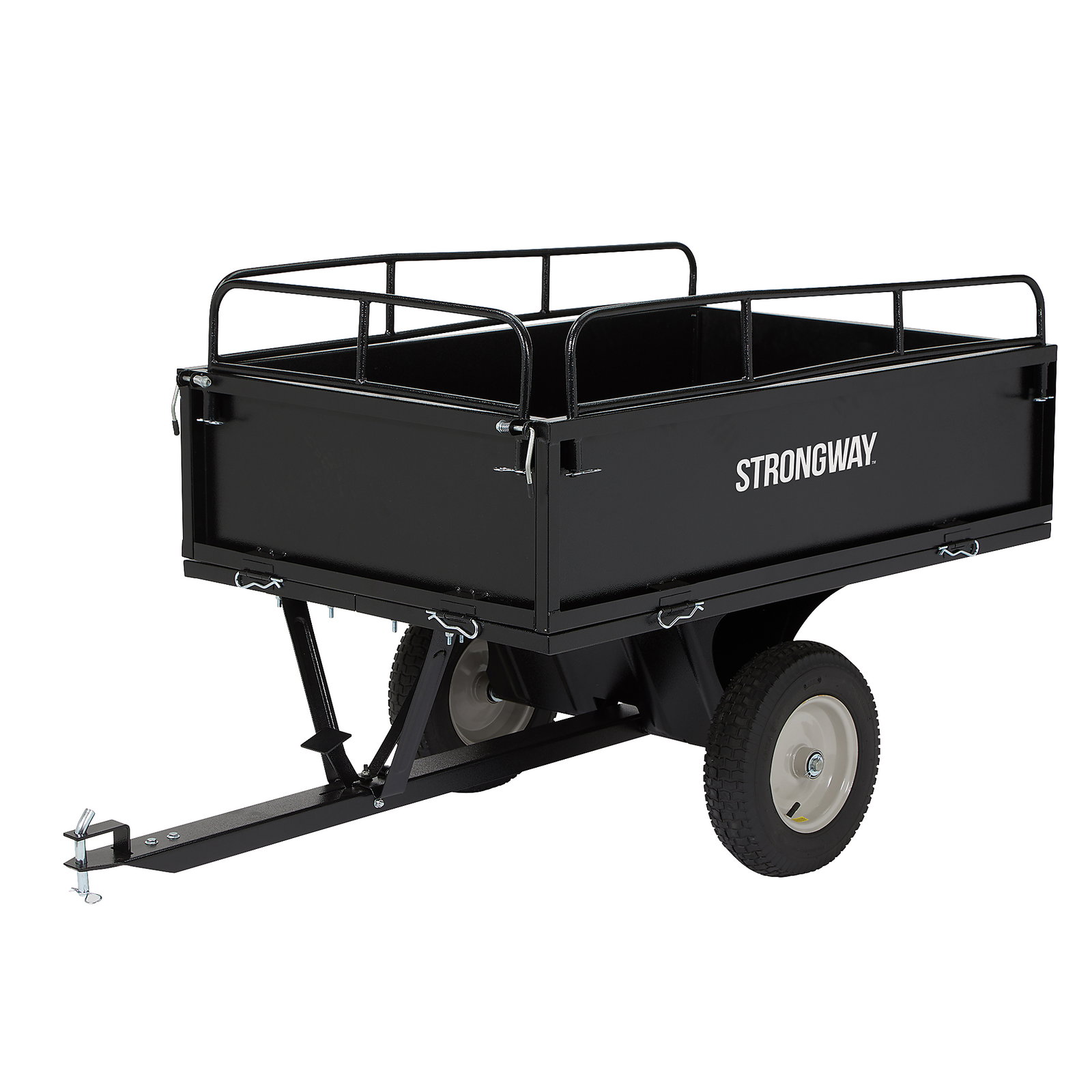 Strongway 48in. x 30in. Steel ATV Dump Trailer, 15 Cu. Ft./800-Lb. Load Capacity