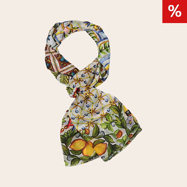 XL-Seidenstola mit Mosaik-Design - vielseitig tragbar