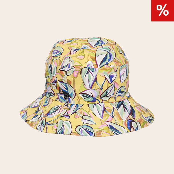Loevenich Bucket Hat mit buntem Blätter-Print aus Baumwolle