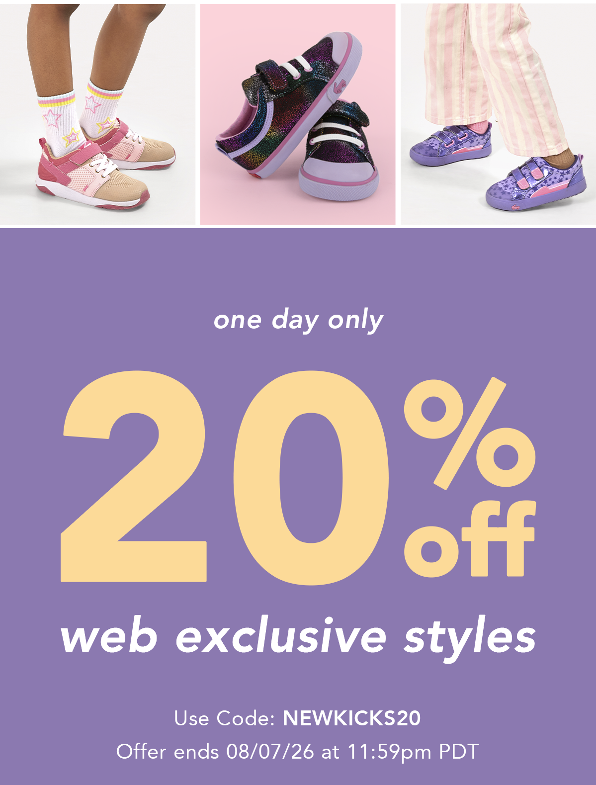 20% off web exclusive styles