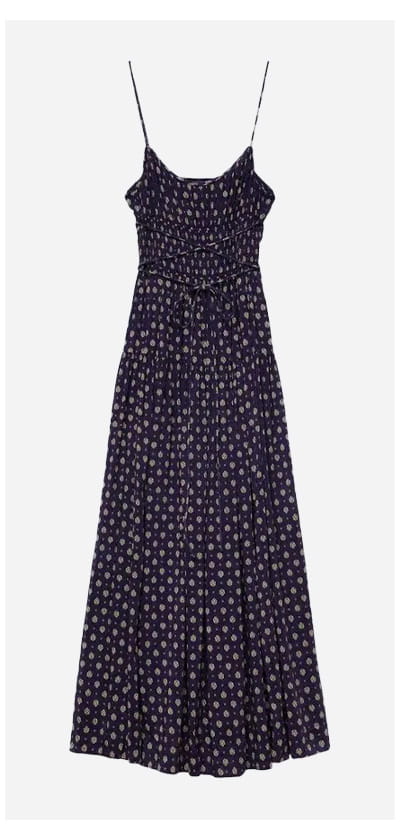 Safia Dress In Blue Cadiz Foulard
