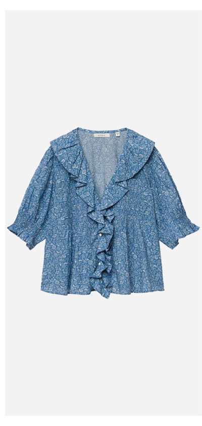Henri Top In Blue Garden Bloom