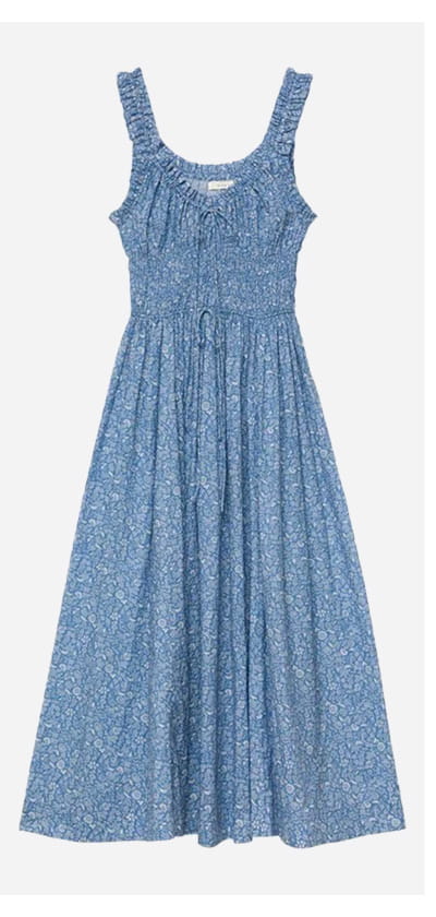 Emmaretta Dress In Blue Garden Bloom