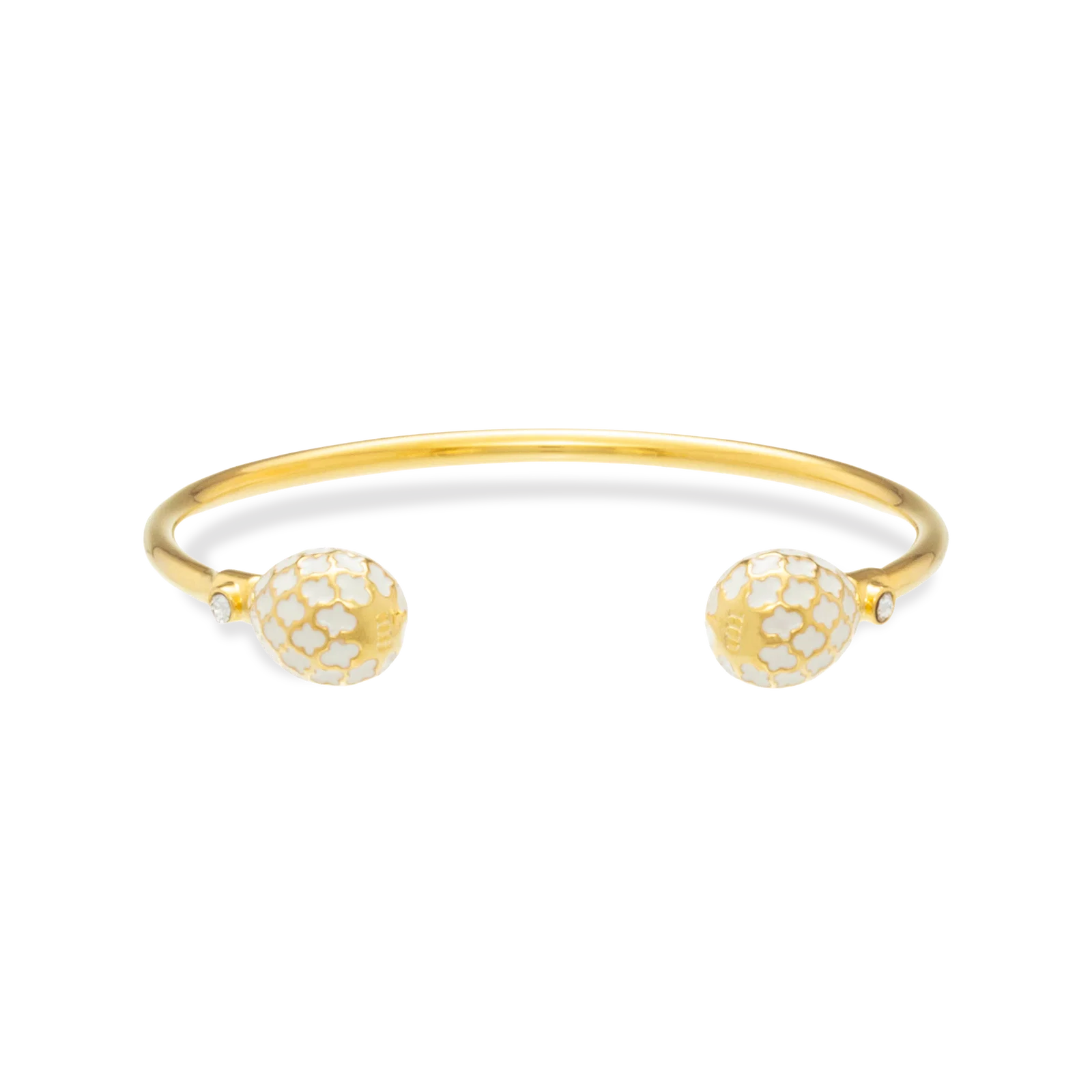 Image of Agama Torque Bangle in Cream & Gold