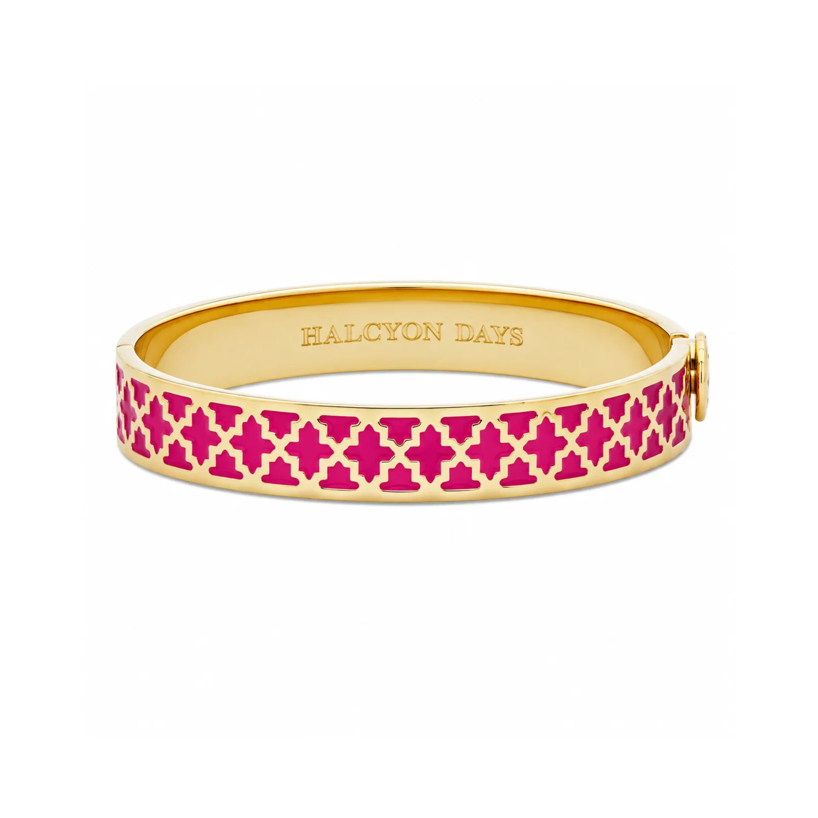 Image of Agama Hinged Bangle in Pink Tourmaline & Gold