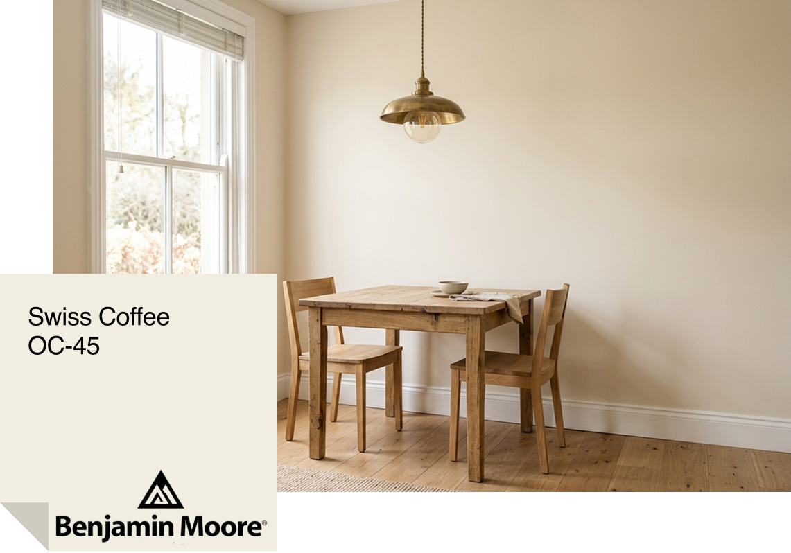 Benjamin Moore  Swiss Coffee Paint Sample OC-45