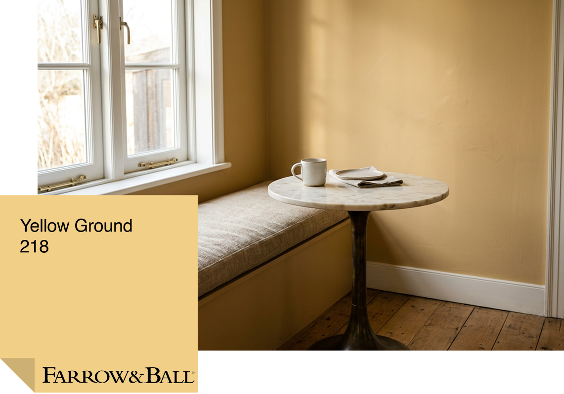 Farrow & Ball  Yellow Ground Paint Sample 218