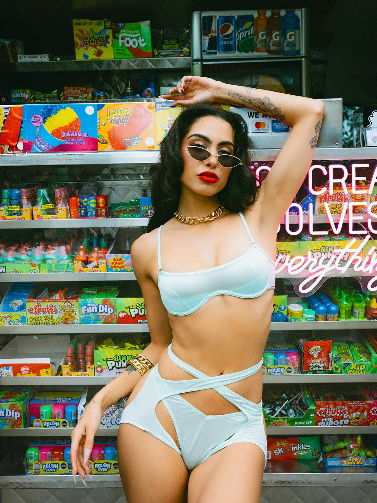 Image of Neev Oil Slick Unlined Bandeau Bra