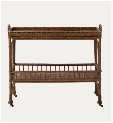 South Seas Rattan Bar Cart