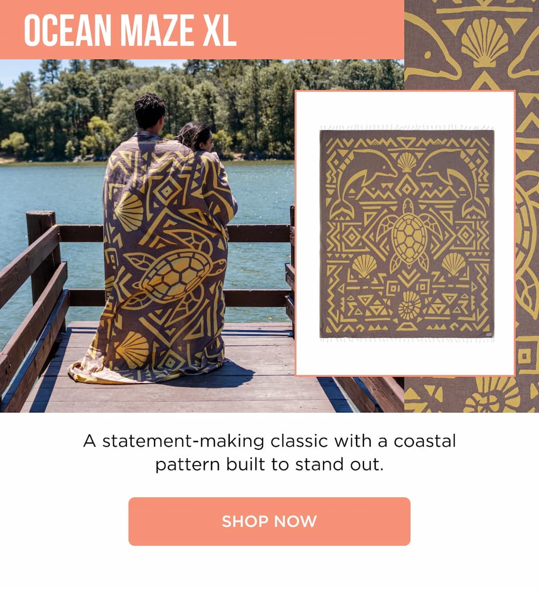 OCEAN MAZE XL A statement-making classic with a coastal pattern built to stand out. SHOP NOW