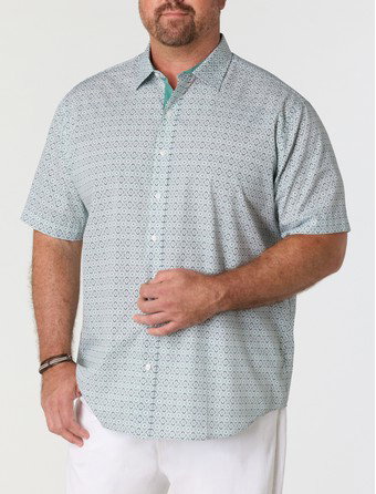 Quatrefoil Pattern Sport Shirt