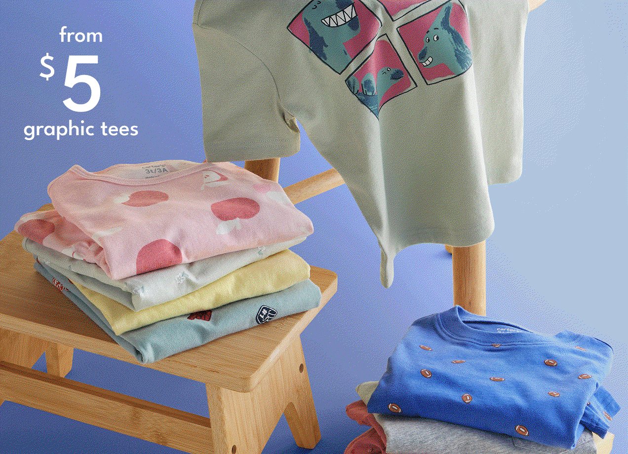 Buy 1, Get 2 Free* denim| From $6 polos | from $5 graphic tees