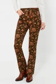 Bella Printed Cord Trousers