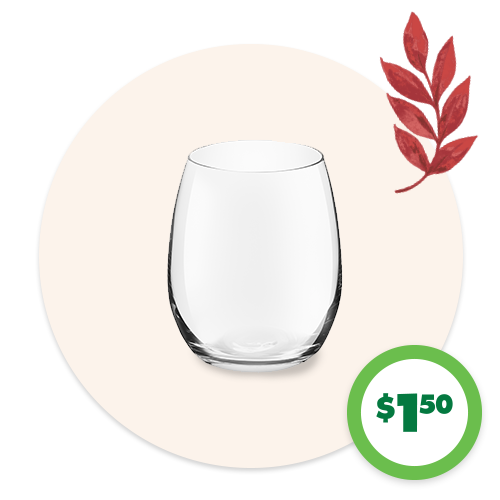 $1.50 Stemless Wine Glasses