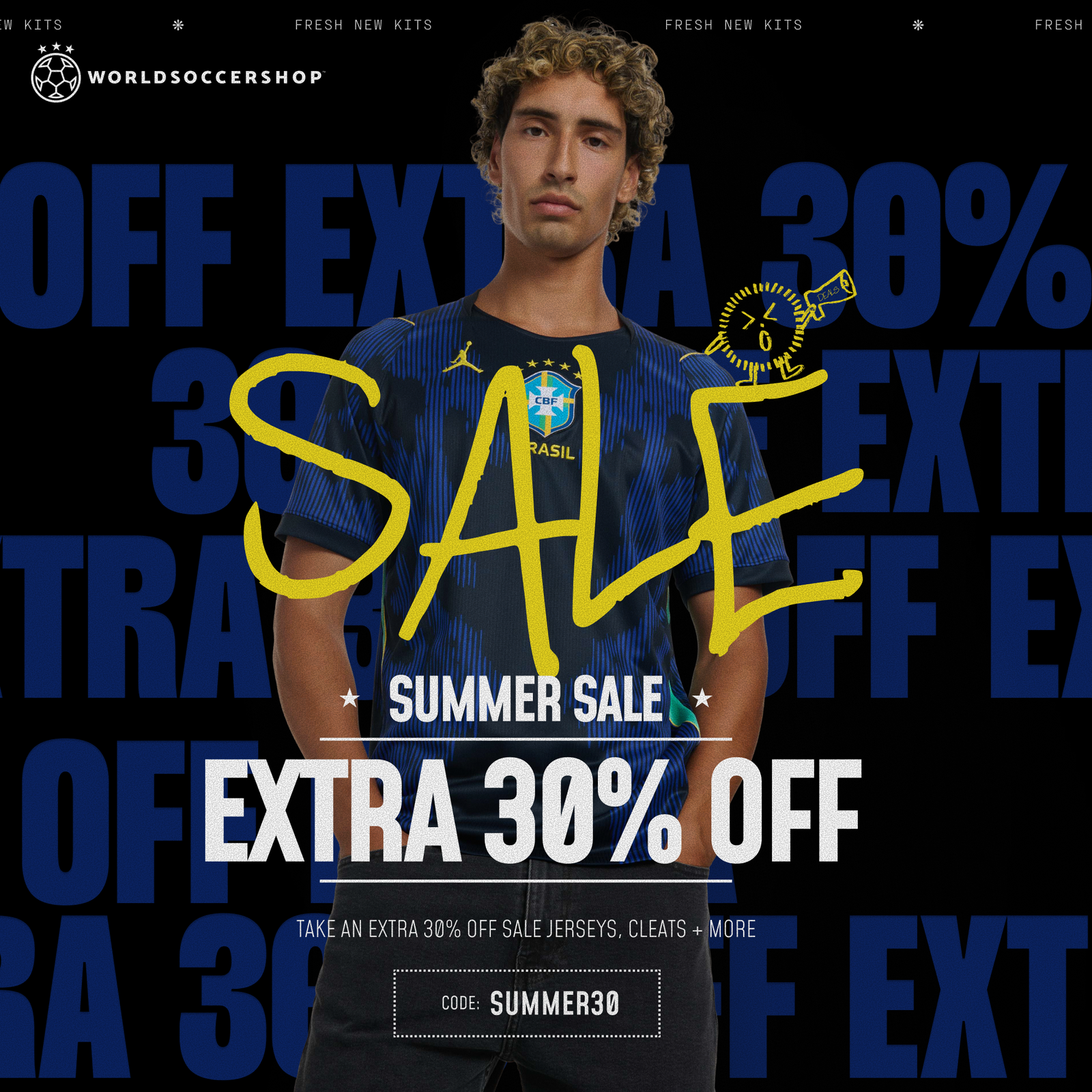 Extra 30% off select jerseys, apparel, and FIFA World Cup™ fan accessories