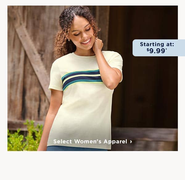 shop women's apparel at $9.99