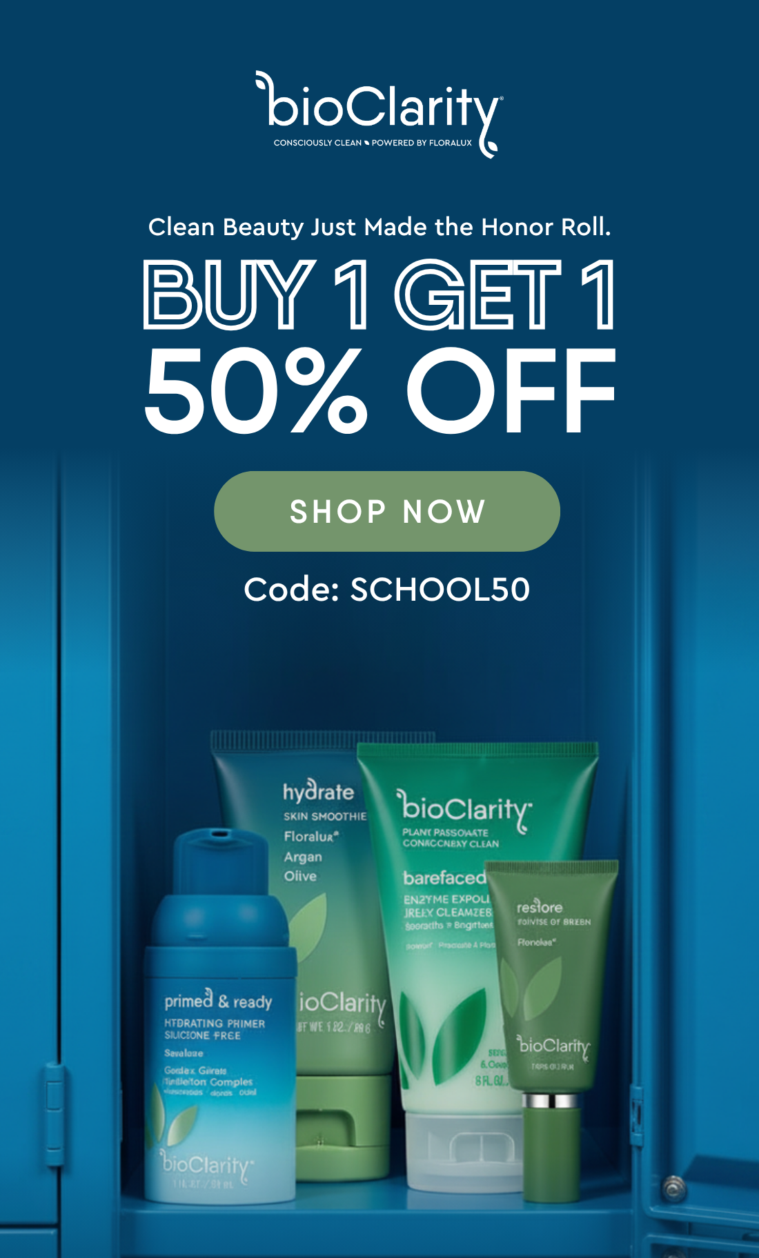 Buy 1 Get 1 50% Off Code: SCHOOL50