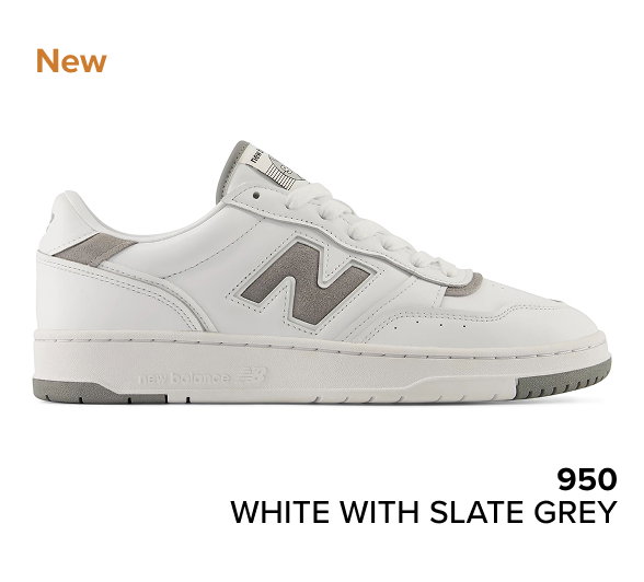 950 WHITE with SLATE GREY