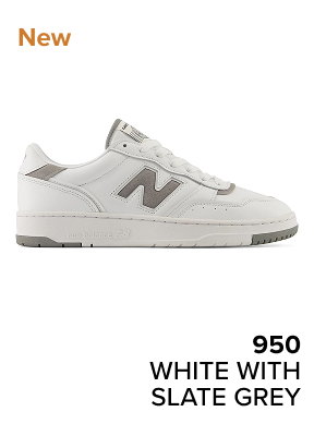 950 WHITE with SLATE GREY