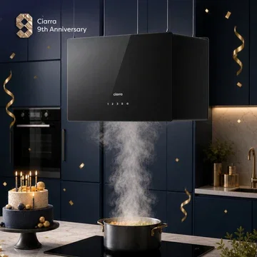 CIARRA 48cm Smart Island Cooker Hood, A+++ Energy Efficiency Class, 700m³/h Max Extraction, WiFi Smart Control CBCB4850-OW